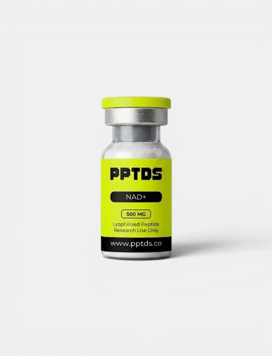 Lyophilized NAD+ 500MG Vial by 'PPTDS' on a white background