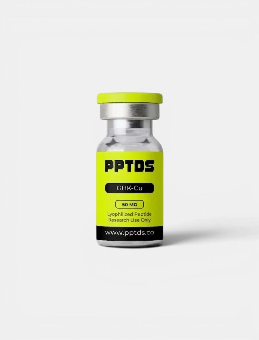 Lyophilized GHK-Cu 50MG Vial by 'PPTDS' on a white background