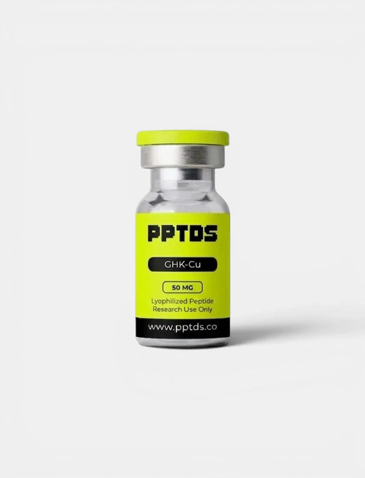 Lyophilized GHK-Cu 50MG Vial by 'PPTDS' on a white background